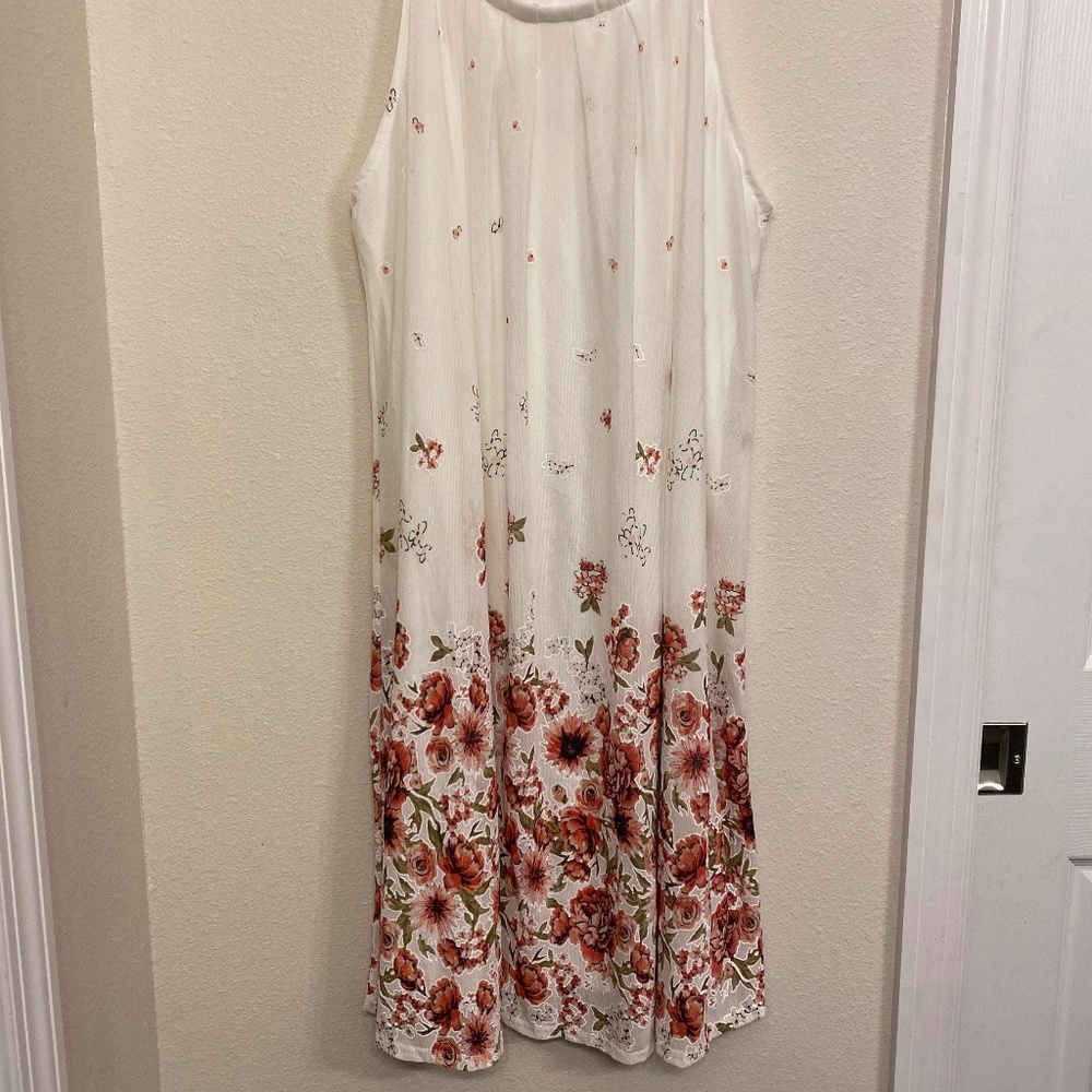 White floral dress